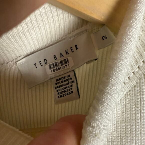 Ted Baker Mayumid Mixed Media Tweed Mock Neck Tank Mini Dress Size 6 - Picture 14 of 14